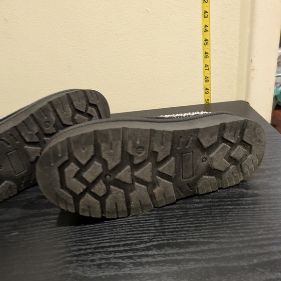 Yoki Black Platform Shoes with White Trim Size 8 - Picture 7 of 10